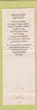 Matchbook Cover - Producers Livestock Association Eaton OH
