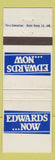 Matchbook Cover - Edwards Now Election LA? WEAR