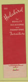 Matchbook Cover - Hola Bird Furniture Mart Chicago IL Bryan OH SAMPLE