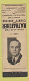 Matchbook Cover - NA Thatcher County Auditor Election