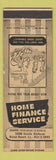 Matchbook Cover - Home Finance Service Baton Rouge LA