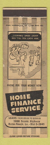 Matchbook Cover - Home Finance Service Baton Rouge LA