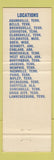 Matchbook Cover - Texgas Propane LP Gas TN WEAR