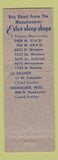 Matchbook Cover - Estee Sleep Shops Chicago IL Milwaukee WI