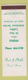 Matchbook Cover - Fred J Pfeifle Funeral Home