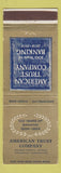Matchbook Cover - American Trust Company San Francisco CA 1954 WEAR