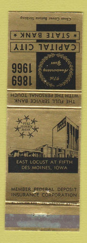 Matchbook Cover - Capital City State Bank Des Moines IA