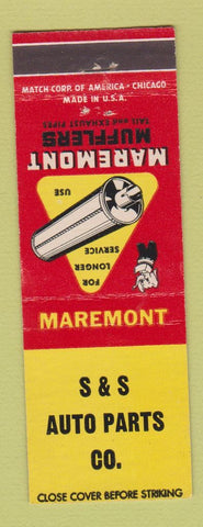 Matchbook Cover - Maremont Mufflers S&S Auto Parts