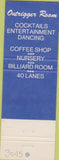 Matchbook Cover - Kona Lanes bowling Costa Mesa CA