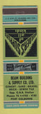 Matchbook Cover - Beam Building and Supply Port Colborne ON