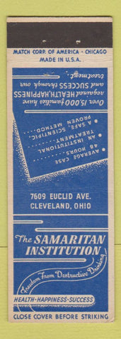 Matchbook Cover - Samaritan Institution Cleveland OH Alcohol Addiction
