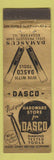 Matchbook Cover - Dasco Diamond Tested Tools Rockford IL WEAR