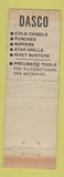 Matchbook Cover - Dasco Diamond Tested Tools Rockford IL WEAR