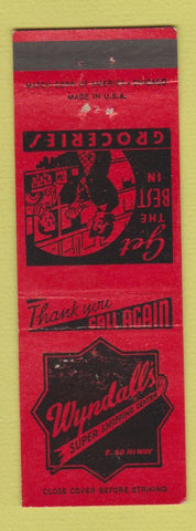Matchbook Cover - Wyndall's Super Shopping Center