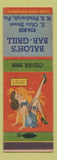 Matchbook Cover - Baloh's Bar Grill Pittsburgh PA pinup