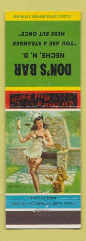 Matchbook Cover - Don's Bar Neche ND pinup