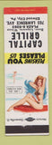 Matchbook Cover - Capital Grille Ellwood City PA pinup
