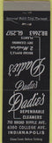 Matchbook Cover - Dadie's Cleaners Dry Cleaning Indianapolis IN