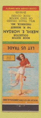 Matchbook Cover - Merhl Morgan Match Collector Frederick MD pinup