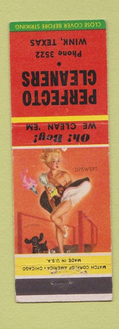 Matchbook Cover - Perfecto Cleaners Wink TX pinup