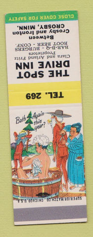 Matchbook Cover - Spot Drive Inn Crosby MN Hillbilly SAMPLE