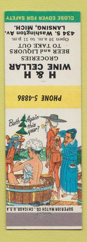 Matchbook Cover - H&H Wine Cellar Lansing MI Hillbilly SAMPLE