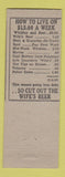 Matchbook Cover - H&H Wine Cellar Lansing MI Hillbilly SAMPLE