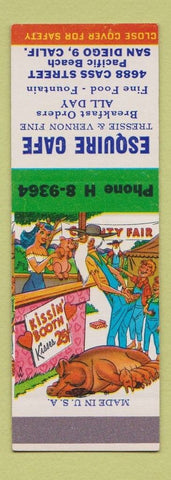 Matchbook Cover - Esquire Cafe San Diego CA Hillbilly SAMPLE