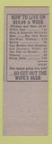 Matchbook Cover - H&H Wine Cellar Lansing MI Hillbilly SAMPLE
