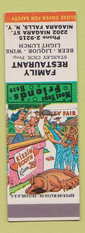 Matchbook Cover - Family Restaurant Niagara Falls NY Hillbilly SAMPLE