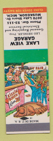 Matchbook Cover - Lake View Garage Muskegon MI Hillbilly SAMPLE