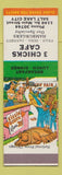 Matchbook Cover - 3 Chicks Cafe Salt Lake City UT Hillbilly SAMPLE