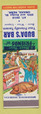 Matchbook Cover - Buda's Bar Omaha NE Hillbilly SAMPLE