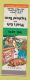 Matchbook Cover - Wood's Cafe Vagabond Room Seattle WA Hillbilly SAMPLE