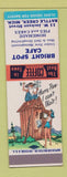 Matchbook Cover - Bright Spot Cafe Battle Creek MI Hillbilly SAMPLE