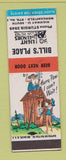 Matchbook Cover - Bill's Place Morganfield Sturgis MI? Hillbilly SAMPLE