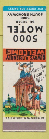 Matchbook Cover - 5000 Motel  Hillbilly SAMPLE