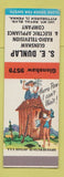 Matchbook Cover - SE Dunlap TV Radio Appliance Pittsburgh PA Hillbilly SAMPLE