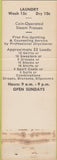 Matchbook Cover - Sunshine Center Dry Cleaning North Highlands CA