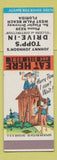 Matchbook Cover - Topp's Drive In West Palm Beach FL Hillbilly SAMPLE