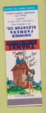 Matchbook Cover - Gwinner Farmers Elevator Gwinner ND Hillbilly SAMPLE