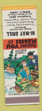 Matchbook Cover - Hi Way Grill Manly IA Hillbilly SAMPLE
