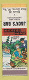 Matchbook Cover - Jack's Bar Pine Grove WV Hillbilly SAMPLE