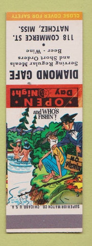 Matchbook Cover - Diamond Cafe Natchez MS Hillbilly SAMPLE