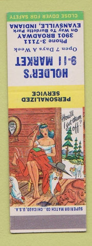 Matchbook Cover - Holder's 911 Market Evansville IN Hillbilly SAMPLE