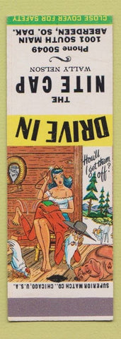 Matchbook Cover - The Nite Cap Aberdeen SD Hillbilly SAMPLE
