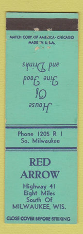 Matchbook Cover - Red Arrow Milwaukee WI restaurant