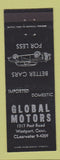 Matchbook Cover - Global Motors Westport CT