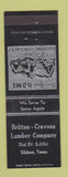 Matchbook Cover - Britton Cravens Lumber Silsbee TX