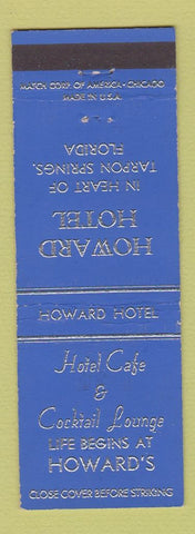 Matchbook Cover - Howard Hotel Tarpon Springs FL